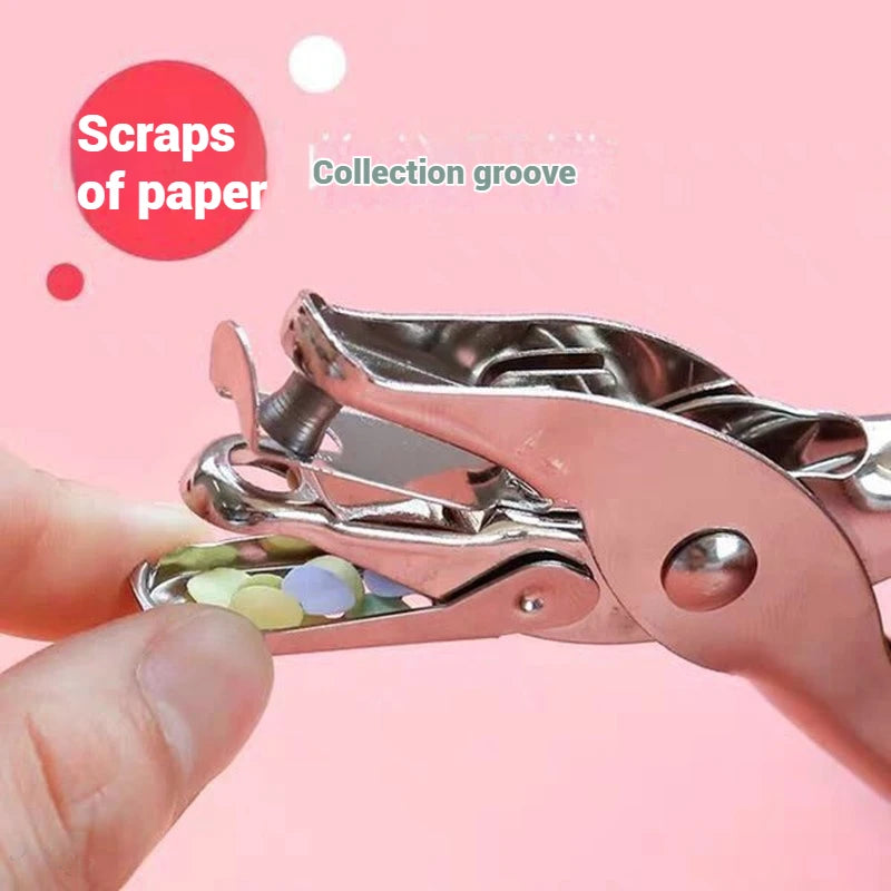Single Hole Punch 8 Sheet Capacity 6mm Diameter Hole Puncher Hand