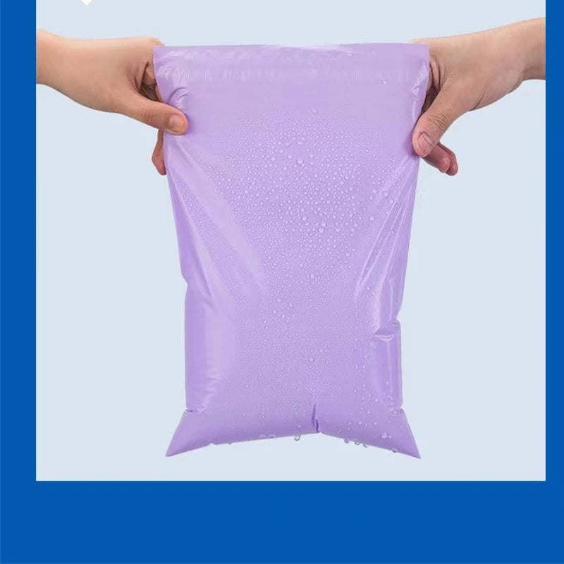 50Pcs Purple Courier Mailer Bags Packaging Poly Package Plastic