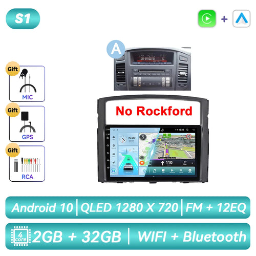 For Mitsubishi Pajero 4 2006-2014 Car Radio Android Automotive