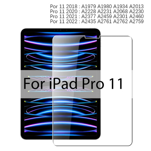 Tempered Glass Screen Protector For Ipad Pro 12.9 11 6th 2022 Air 5 4