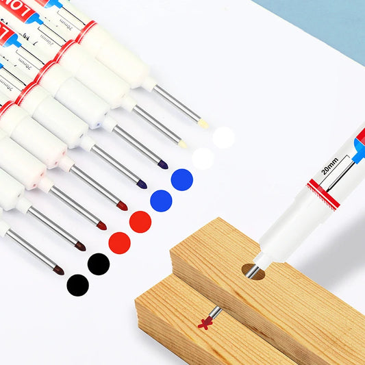 8-Piece Set: 20mm Deep Hole Long Tip Fine Nib Marker for Versatile