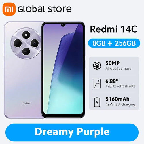 Global Version Xiaomi Redmi 14C Smartphone MediaTek Helio G81-Ultra