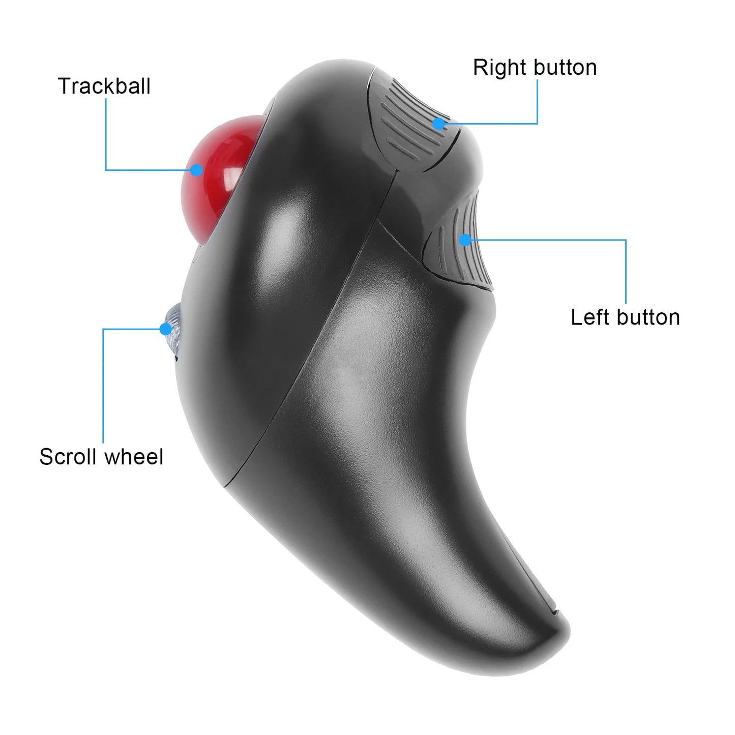 CHYI 2.4G Wireless Trackball Mouse USB Air Laser Mouse Ergonomic