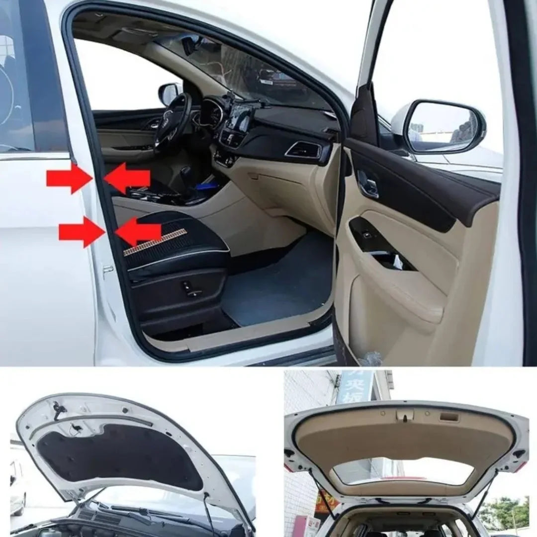 Car Door Seal Strips Sticker Weatherstrip Rubber B Shape Door Seals
