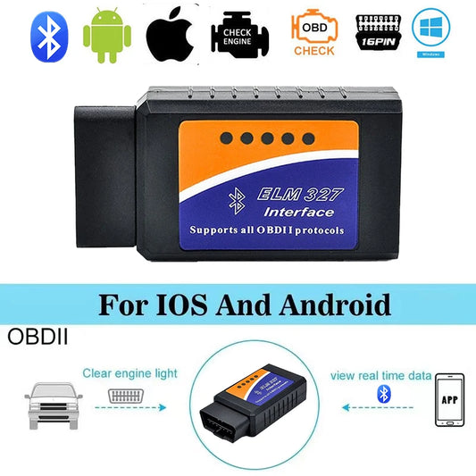 ELM327 V2.1 OBD2 Scanner Bluetooth Car Diagnostic Tool For Android