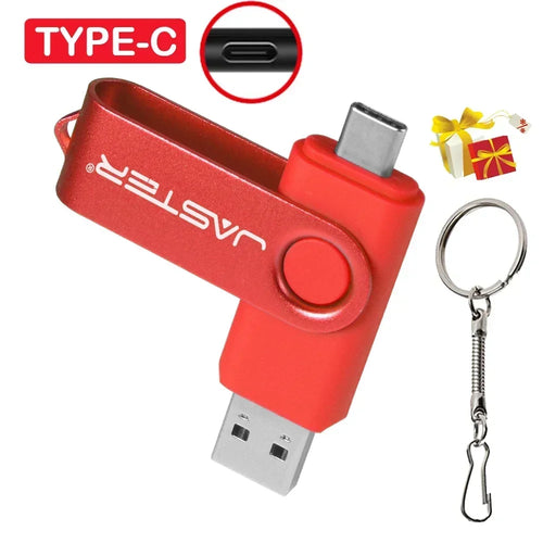 TYPE-C USB Flash Drive 128GB Real Capacity Pen Drive 64GB Free Key