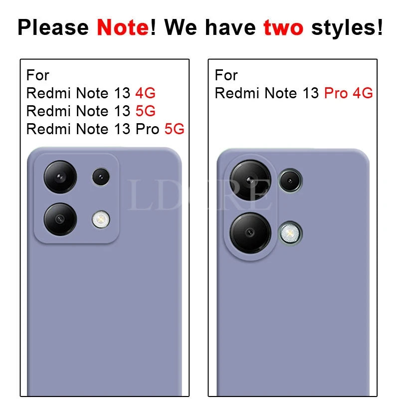For Xiaomi Redmi Note 13 Case Liquid Silicone Cover Redmi Note 13 Pro