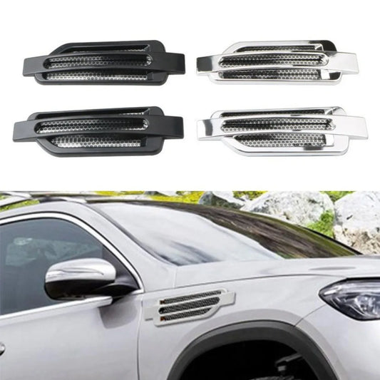 1pair Car Side Fender Vent Sticker Air Flow Spoiler Racing Intake
