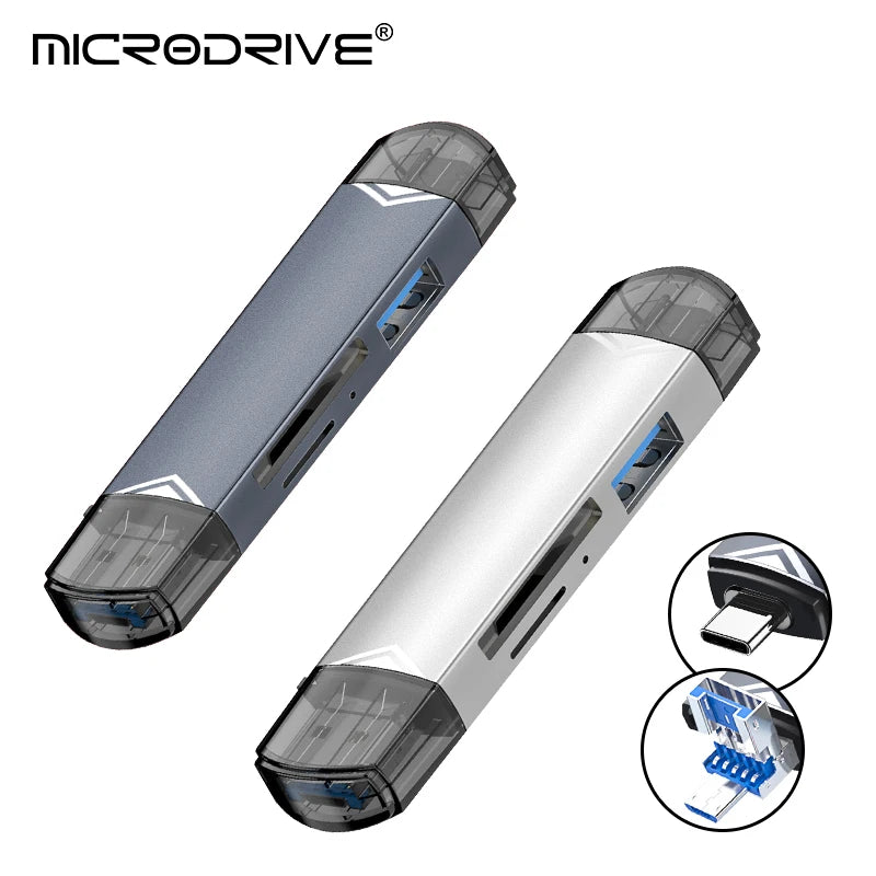 OTG Type C 6 in 1 Micro TF card Reader type c to usb otg adapter USB