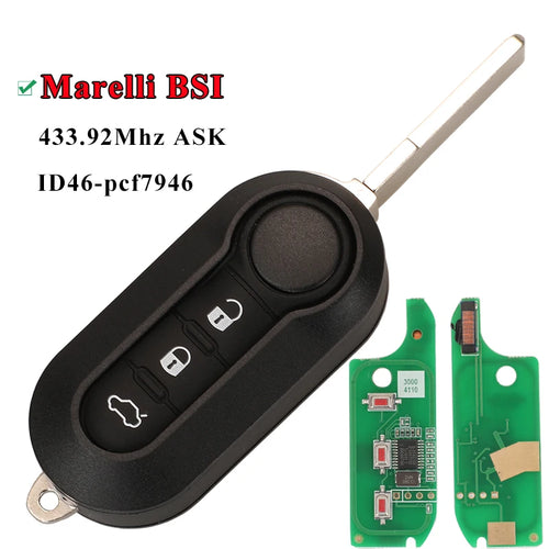 Delphi & Marelli Car Remote Key For Fiat MPV Bravo/Ducato 500 Doblo