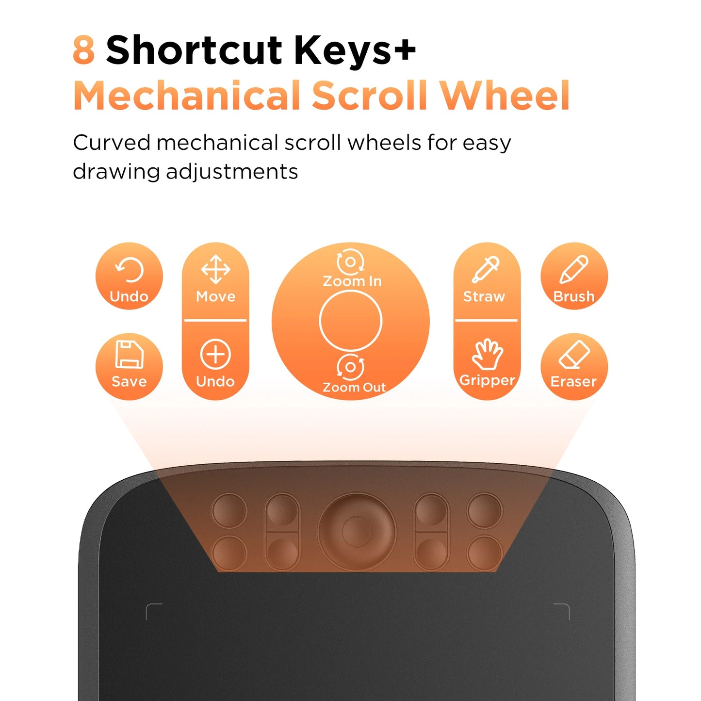 UGEE M908 Graphics Drawing Tablet 10 Inch 8 Hot Keys Scroll Wheel 16K