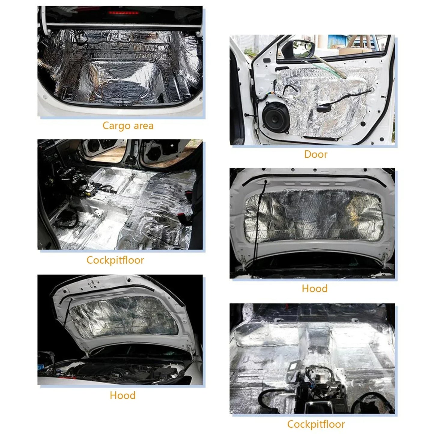 2000*500mm 5/10mm Car Sound Mat Proofing Deadener Heat Noise