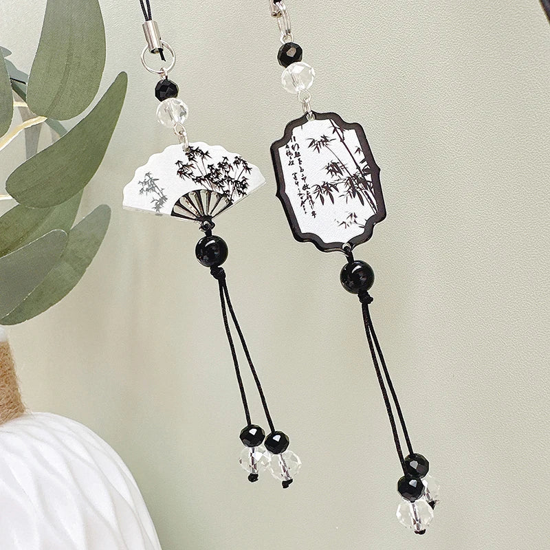 1Pc Chinese Style Anti-lost Phone Lanyard Retro Tassel Pendant