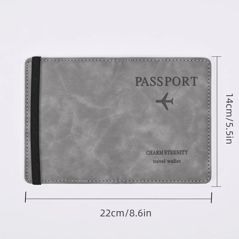 Men PU Leather Wallet Travel Passport Purse Card Male Travel