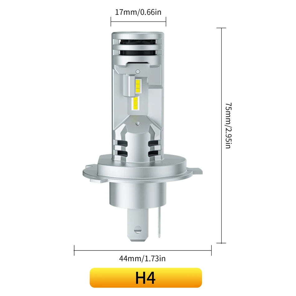 AILEO 2x H4 Led Lights High Quality 30000Lm 250W High Low Beam For Car