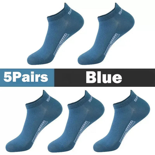 5 Pairs Men's Socks High Quality Women's Low Cut Round Neck Ankle