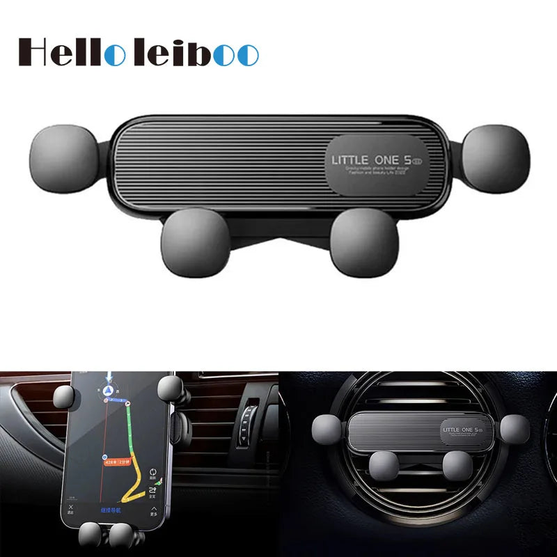 LEIBOO Gravity Car Phone Holder Air Vent Telescopic Car Phone Mount