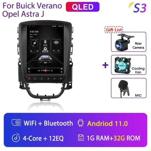 Srnubi 9.7" Android 12 Carplay Car Radio for Opel Astra J Verano 2007