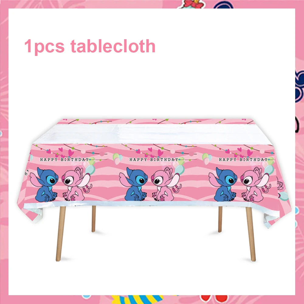 Disney Pink Lilo Stitch and Angel Birthday Party Decoration