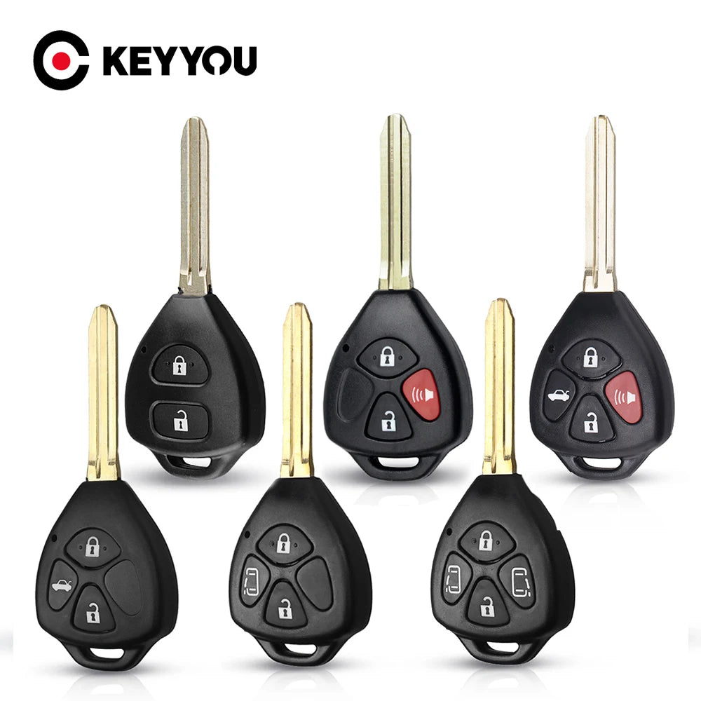 KEYYOU Key Shell For Toyota Corolla Camry Reiz RAV4 Crown Avalon Venza