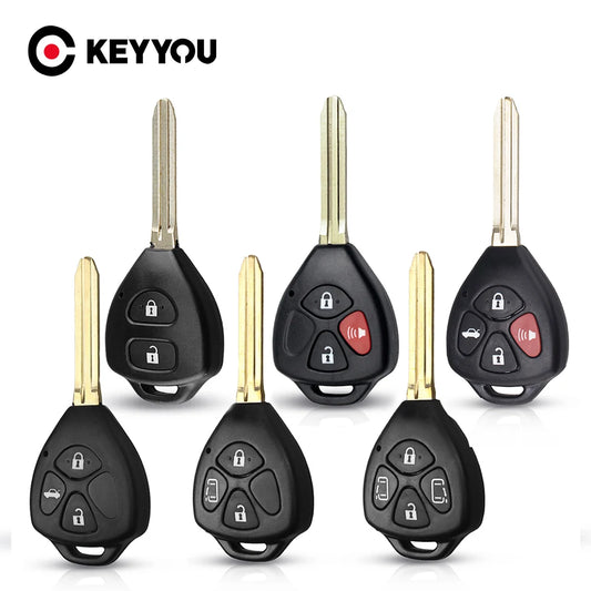 KEYYOU Key Shell For Toyota Corolla Camry Reiz RAV4 Crown Avalon Venza