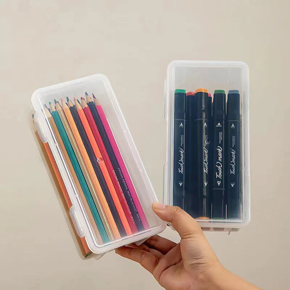1pc Translucent PencCase Large Capacity Lightweight Convenient for