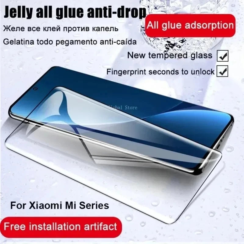 2Pcs Full Cover Curved Tempered Glass For Xiaomi Mi 13 12 11 Pro 12S