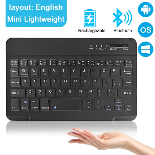 Mini Bluetooth Wireless Keyboard Mouse Set Rechargeable For Phone