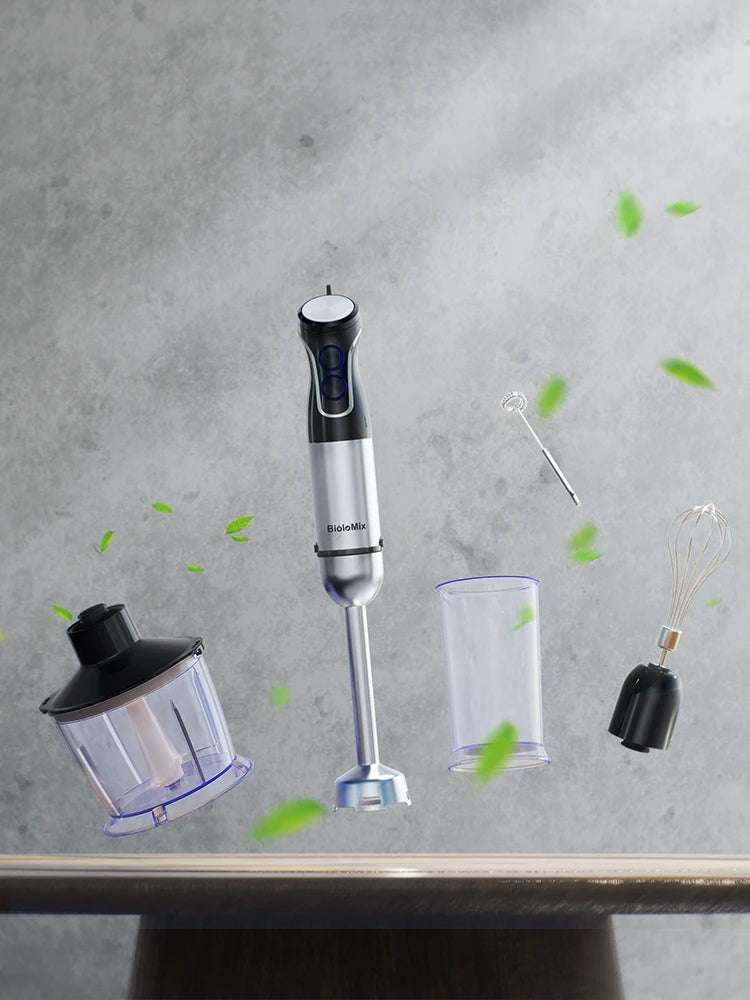 BioloMix 5 in 1 Immersion Hand Blender,1500W Blender with 304