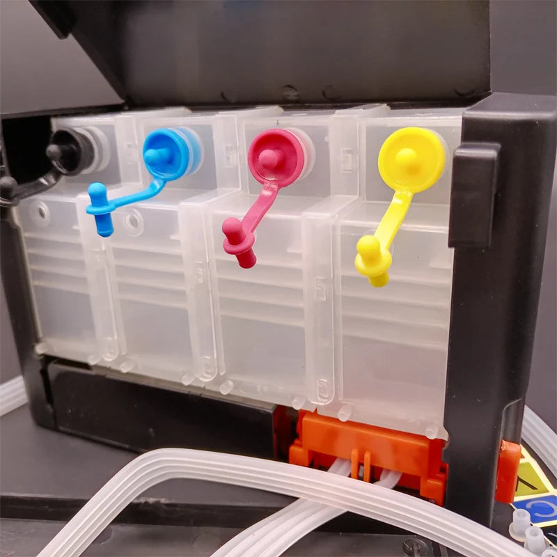 4 Color Printer Empty Tank Box Replacement Kit DIY CISS Refill Case