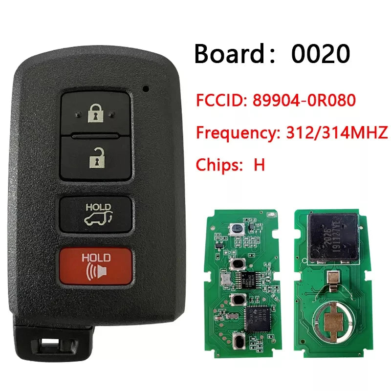 CN007156 Aftermarket 4 Button 312Mhz Smart Key For  Toyota RAV4