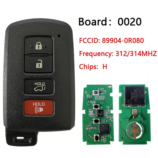 CN007156 Aftermarket 4 Button 312Mhz Smart Key For  Toyota RAV4