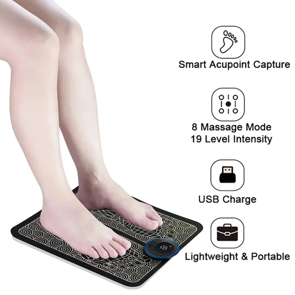Electric Foot Massage Pad USB Rechargeable Relaxing Foot Acupoint