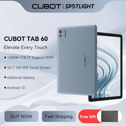 Cubot TAB 60, 2024 New Android Tablet, Octa-Core, 8GB RAM (4GB+4GB),