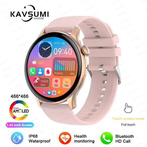 2024 New NFC Smart Watch Ladies 466*466 HD Screen Health Tracker