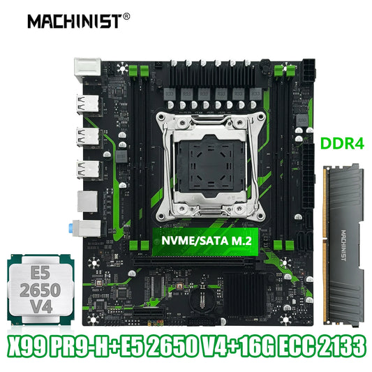MACHINIST X99 PR9-H Motherboard Set Kit With Intel LGA2011-3 Xeon E5