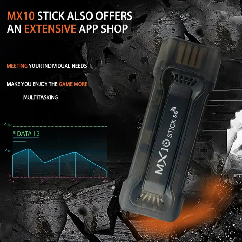 Android 11 OS MX10 TV stick HDR set top 4K 1080p 2.4g/5G WiFi smart TV