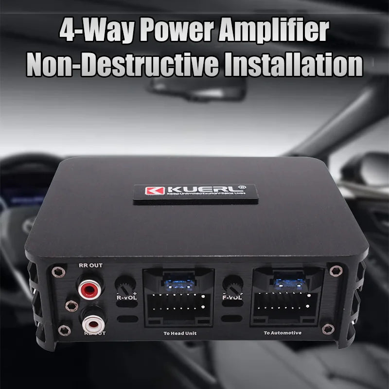 Class AB 4*60W Car Power Amplifier Non-Destructive Installation DSP