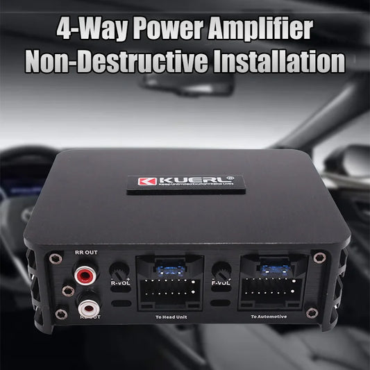 Class AB 4*60W Car Power Amplifier Non-Destructive Installation DSP