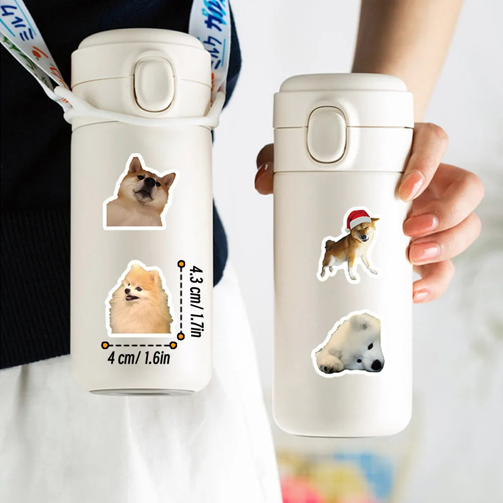 10/50/100pcs Funny Dog Stickers Cartoon Cute Decals Toy Stationery