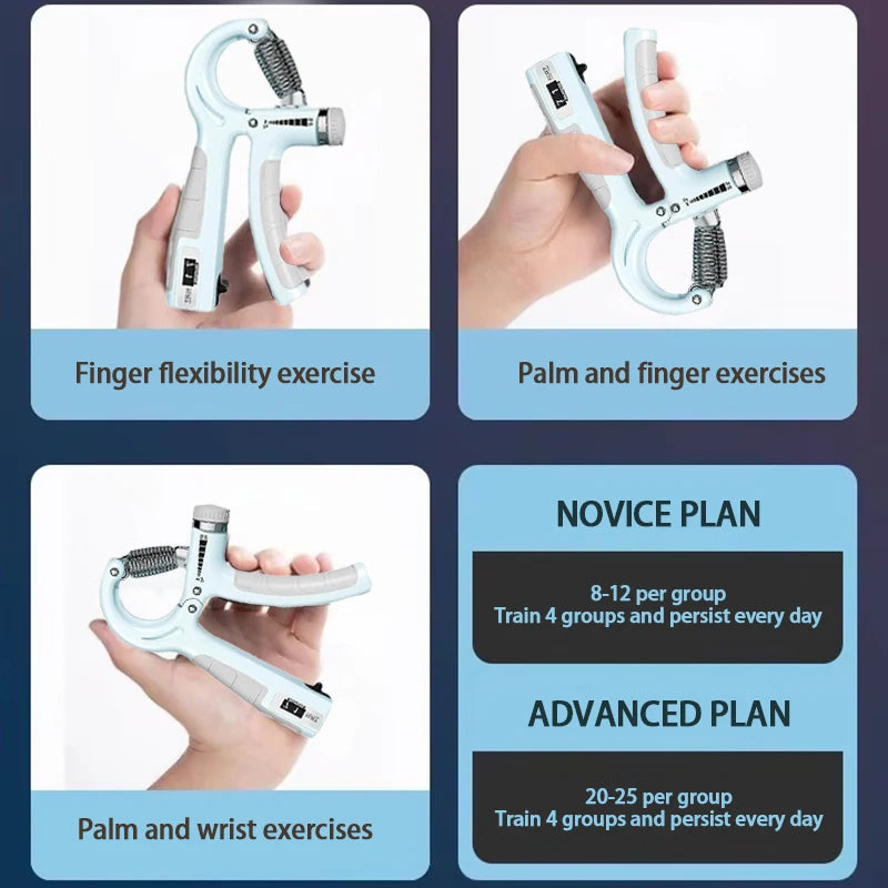 5-60kg Adjustable Hand Grip Strengthener Hand Grip Trainer With