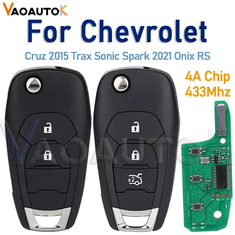Smart Remote Car Key For Chevrolet Cruz 2015 Trax Sonic Spark 2021