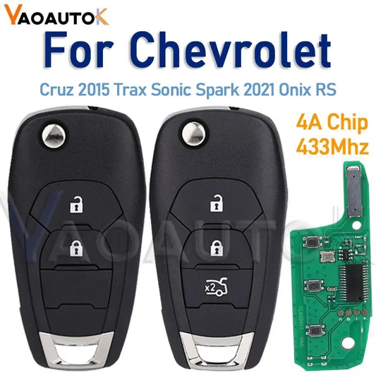 Smart Remote Car Key For Chevrolet Cruz 2015 Trax Sonic Spark 2021