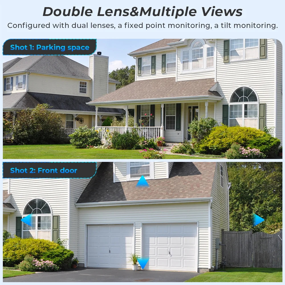 BESDER 8MP PTZ Wifi Camera Outdoor Night Vision Dual Screen Human