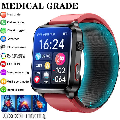 2024 New Medical Grade Smart Watch air Pump ECG True Accurately Blood