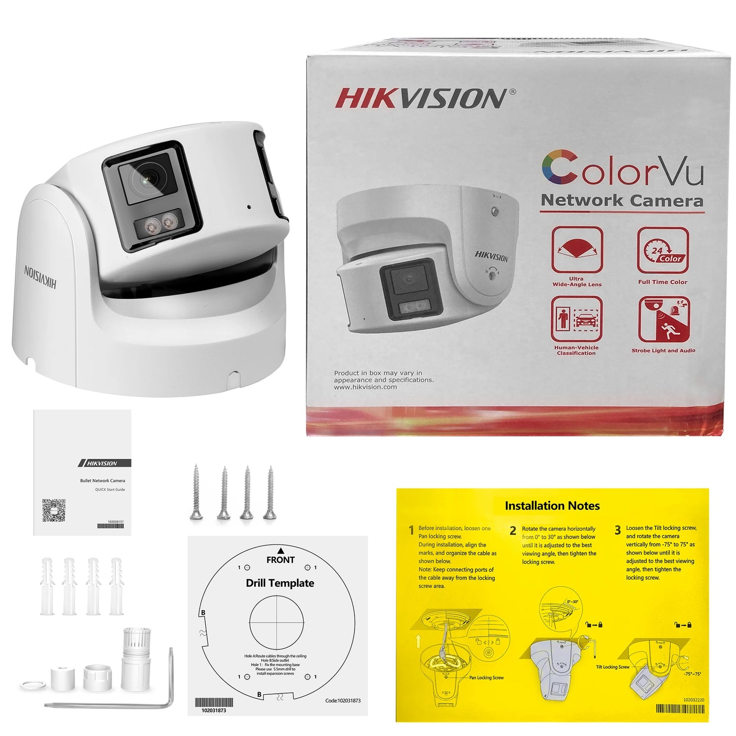Hikvision 8MP Panoramic ColorVu Turret IP Camera DS-2CD2387G2P-LSU/SL