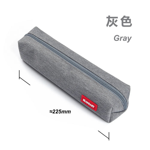 SeamiArt 1pc Small Solid Color Simple Zipper Kawai Pencil Case Mini