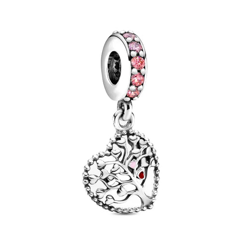 2024 New Sping Pink Bag Pany Flower Caterpillar Diy 925 Sterling