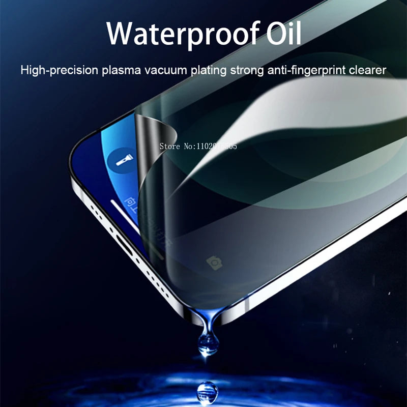 3PCS Anti-Spy Hydrogel Film for iPhone 15 13 11 12 14 Pro Max Plus XS
