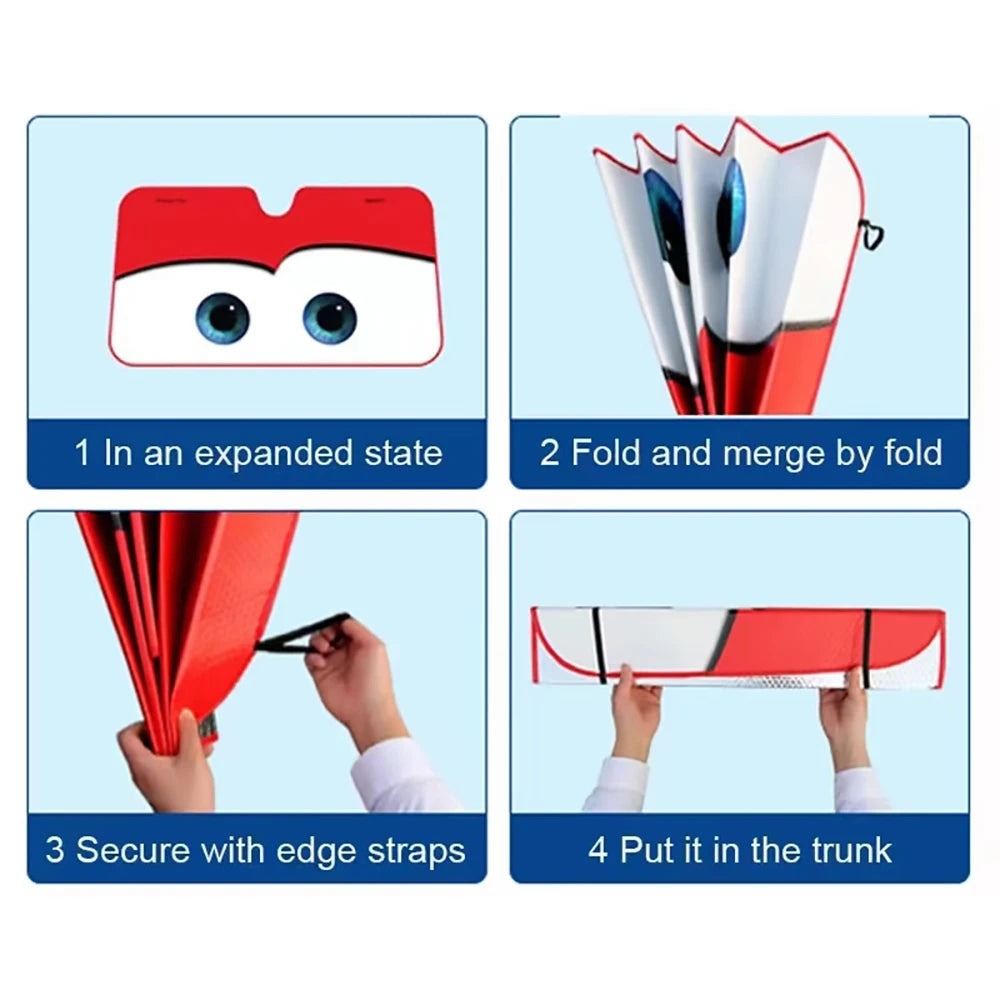 Car Solar Protection 4 Colors Eyes Heated Windshield Sunshade Car